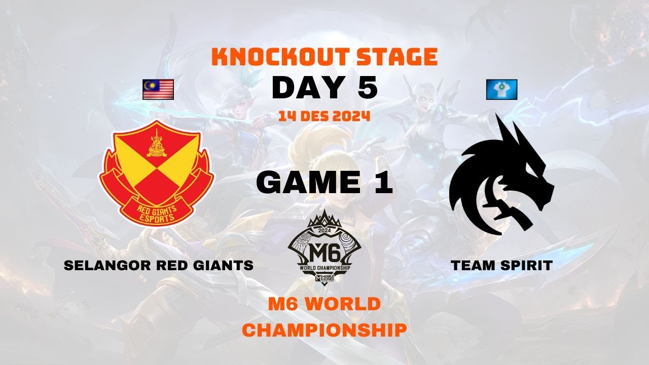 SRG vs Team Spirit Game 1 | M6 World Championship | Knockout Stage Day 5