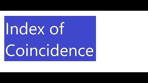 The Index of Coincidence Metric
