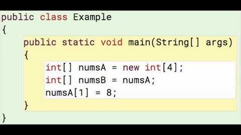 Java Arrays 4: Modify an int array referenced by two variables