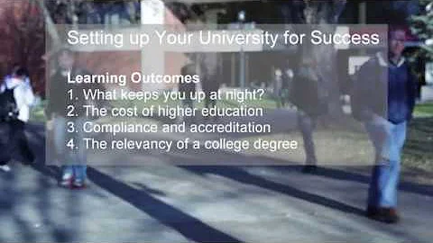 Setting up your University for Success - Nicholas ...