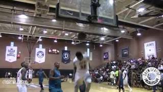 2016 Drew League - Frank Session Throws Down Off Backboard Oop