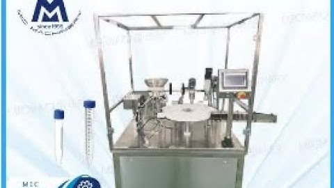 Automatic 15 ml conical centrifuge reagent tube filling and capping machine