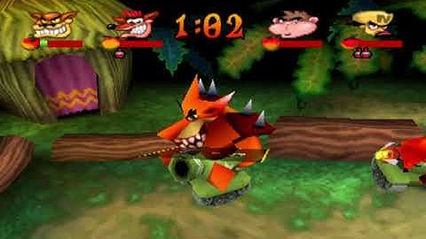 Crash Bash (PSX) - (Part 33) - (Warp Room 4) - (Jungle Fox Platinum Relic)