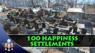 Fallout 4 - How to Get 100 Happiness in a Large Settlement - Benevolent Leader  Trophy #Fallout4