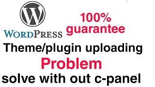 WordPress theme not upload|| How to fix Theme Install Failed Issue