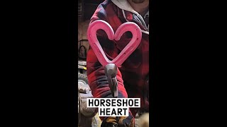 Forging a HEART from a HORSESHOE #Shorts