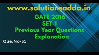 EM | Linear Algebra  | CS GATE PYQs | GATE 2016 Set-1 Solutions | Solutions Adda | Q51 | GATE 2022