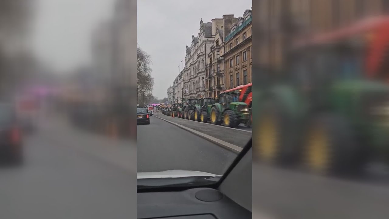 Farmers protest in London with tractors and tanks over inheritance tax ...
