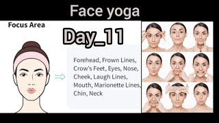 Day-11 Face exercises to lose face fat | face yoga| slimmer face yoga