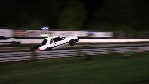 2JZ Fox Body Does Big Wheelie & Wins at No Prep Race in Gangster Class