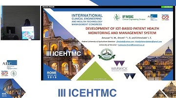 III ICEHTMC - Dev. of IoT-Based Patient Health Monitoring and Mgmt  System by Busola Oronti.
