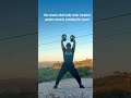 Minute horse stance double 16kg KB overhead isometric contraction by 67-years young Pierini Fitness