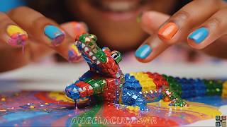 Colorful Ludo Dice Paint Tubes | Tiny Animal ASMR Creations You’ll Love! screenshot 2