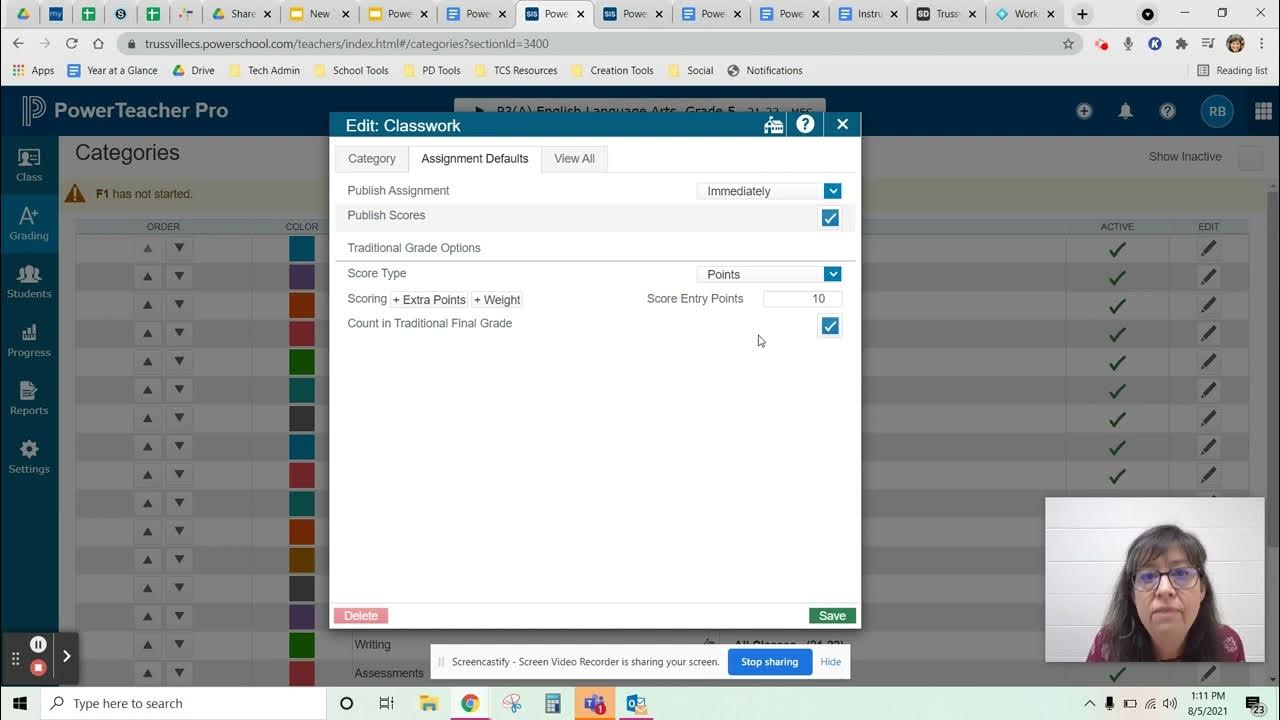 PowerTeacher Pro 4 PES MES CES HTMS Gradebook Setup YouTube