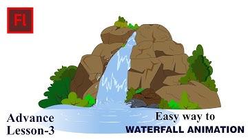 How to do waterfall animation  in Adobe Flash in Hindi / New Year new beginning//