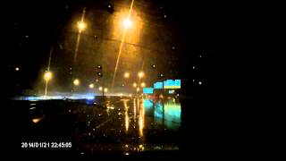 Dash Cam - Genius DVR-FHD590 (Night - Rain)