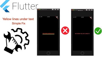 FLUTTER: Yellow Lines [Simple Fix 2022]