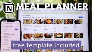 How to Build a Notion Recipe Database + Weekly Meal Planner (Free Template)