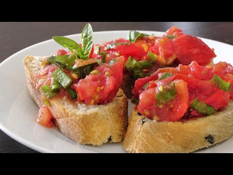 simple-bruschetta:-tomato,-basil-recipe
