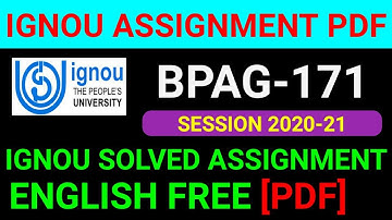 BPAG-171 Solved Assignment 2021, BPAG-171 Solved Assignment 2021 in English, BPAG 171 Assignment