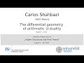 Carlos Shahbazi - The differential geometry of arithmetic U-duality
