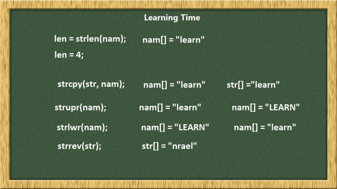 string functions in c programming - YouTube