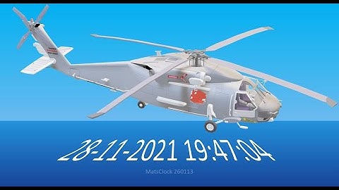 MatsClock 260113a - Free PowerPoint Digital Clock PPT Timer 3D SeaHawk Helicopter