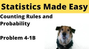 Statistics Module 4 - Counting Rules and Probabilities - Problem 4-1B