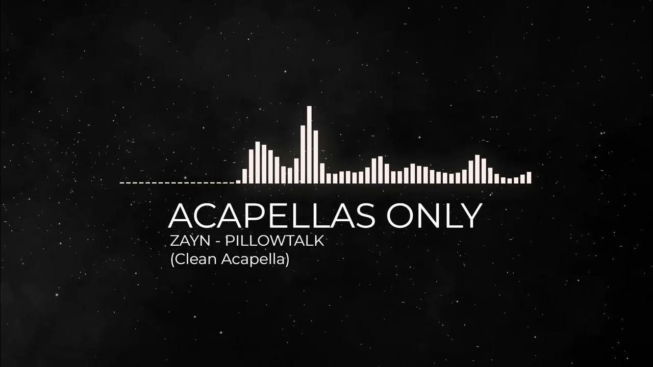 ZAYN PILLOWTALK (Clean Acapella) YouTube