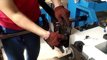Double head chamfering machine installation operation video
