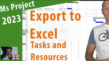 Ms Project 2023 ●  🎯 Export Ms Project Data to Excel ● Tasks and Resources