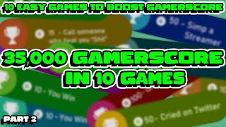 10 Easy Games To Boost Gamerscore! Xbox Achievement Hunting PART 2