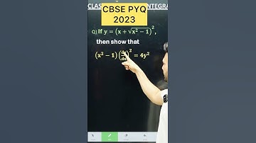 Q) If 𝐲=(𝐱+√(𝐱^𝟐−𝟏))^𝟐, then show that   (𝐱^𝟐−𝟏) (𝐝𝐲/𝐝𝐱)^𝟐=𝟒𝐲^𝟐   #cbse2026 #maths