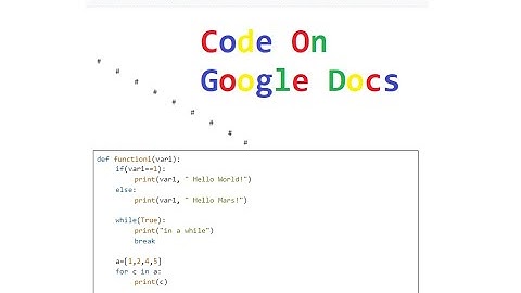 Coding on Google Docs