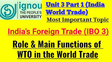 IGNOU- MISSION 70 %: M.COM IBO 3 UNIT 3 (PART 1) JUNE\DECEMBER TEE EXPECTED Q&A