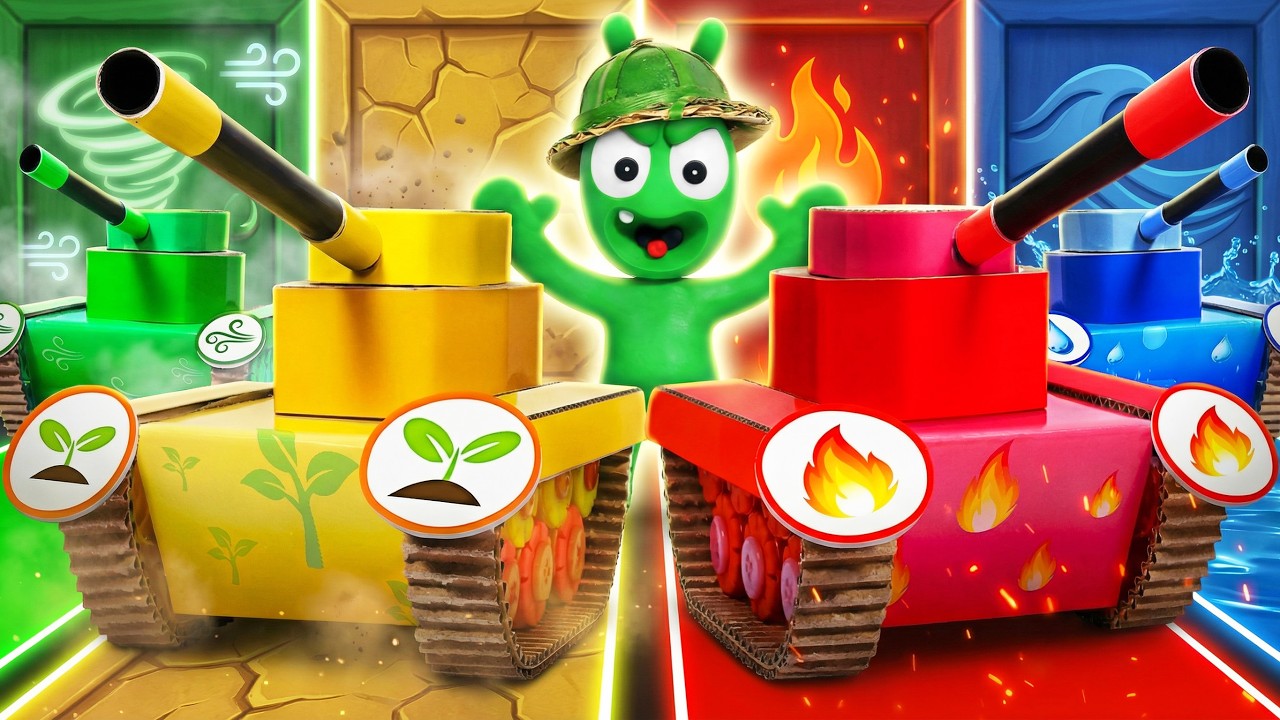 Pea Pea y los 4 Tanques de los Elementos 🔥💧🌪️🌱 ¡Batalla Épica!