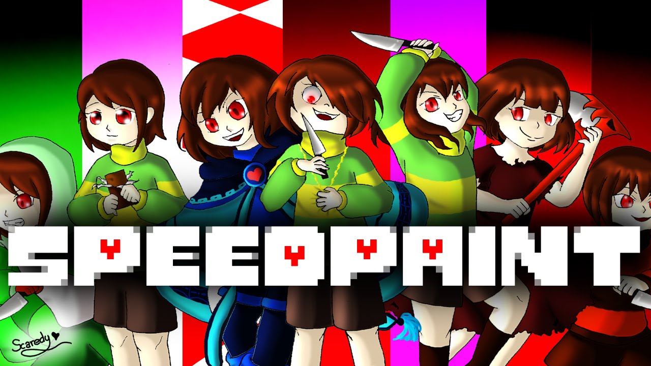 All AU Chara. speedpaint alternative universe chara undertale aus part yout...