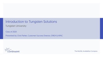 Introduction To Tungsten Solutions