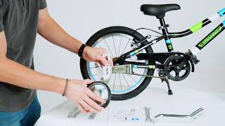 How to install training wheels to a kids Guardian Bike.