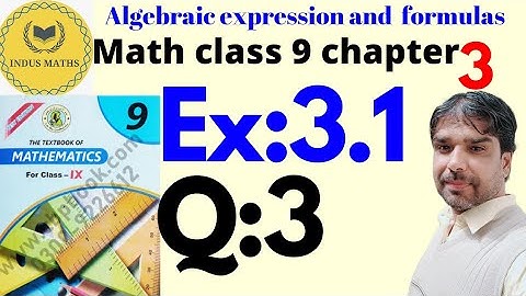 Exercise 3.1 Q3 class 9 sindh board//class ix//sindh text board//indus maths/math chapter 3.