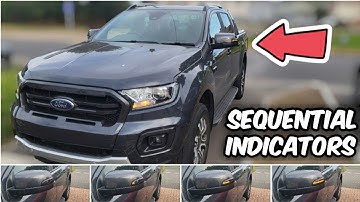 How to install Ford Ranger Sequential mirror indicators T6, T7, T8