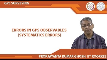 Errors in GPS Observables (Systematics Errors)