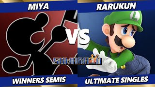 Sumabato Top 8 - Miya (Game & Watch) Vs. Rarukun (Luigi) Smash Ultimate - SSBU