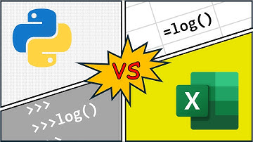 Python log vs Excel log