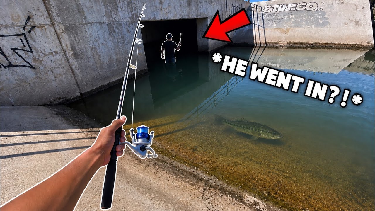 Urban Canal Bass Fishing Gets CRAZY At This Creepy Tunnel!