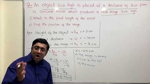 Class 10 Mirror Formula Video - 6 : Numerical-2