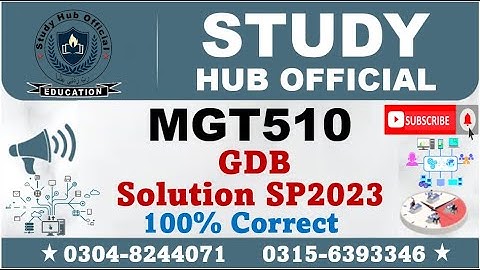 MGT510 GDB 1 Solution Spring 2023, MGT510 GDB Solution  2023, MGT510 GDB Solution, MGT510 GDB,