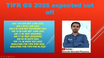 TIFR GS 2026 EXPECTED CUT OFF.#tifrphysics #csirnetphysics #jest #gatephysics