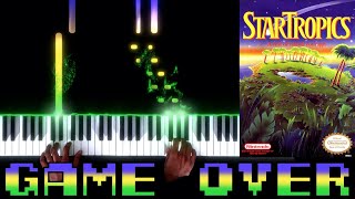 StarTropics (NES) - Game Over - Piano|Synthesia