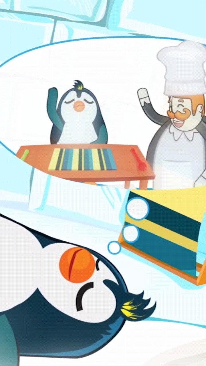Nosso amigo pinguim só pensa em fazer um banquete. Será que ele consegue? ?? #shorts #mundobita
